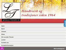Tablet Screenshot of lovdals-trevare.no